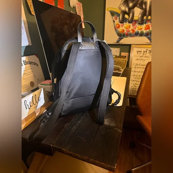 NWT, Kate Spade, Black Nylon Backpack - Picture 3 of 5